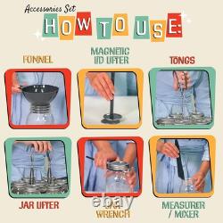 Ensemble de pot de mise en conserve en acier inoxydable de 20 litres complet de 8 pièces, prêt pour induction