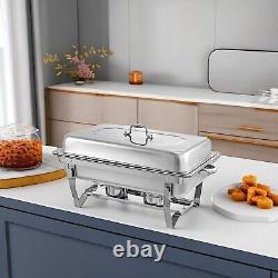 Ensembles de plats chauffants pour buffet, 4 pièces, 9 quarts, en acier inoxydable, serveur de buffet chafer