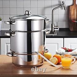 Extracteur de jus à vapeur en acier inoxydable, casserole à vapeur pour légumes, multi-quarts
