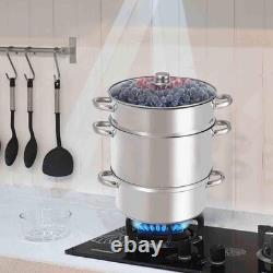 Extracteur de jus à vapeur en acier inoxydable, casserole à vapeur pour légumes, multi-quarts