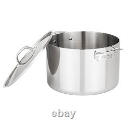 Faitout en acier inoxydable 3 couches Viking, 12 quarts, comprend un couvercle en métal