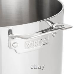 Faitout en acier inoxydable 3 couches Viking, 12 quarts, comprend un couvercle en métal
