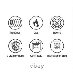 Faitout en acier inoxydable à trois couches de 5 quarts avec couvercle