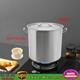 Faitout En Acier Inoxydable De 100 Quart Avec Couvercle Pour Cuisine De Restaurant