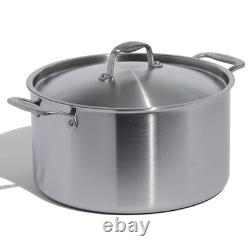 Faitout en acier inoxydable de 12 quart avec couvercle, 5 couches, 12 quarts