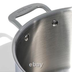 Faitout en acier inoxydable de 12 quart avec couvercle, 5 couches, 12 quarts
