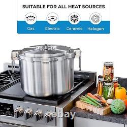 Faitout en acier inoxydable de 37 quarts, grande casserole pour mise en conserve