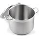 Faitout En Acier Inoxydable Durable De 24 Quarts Avec Couvercle, Compatible Avec Plusieurs Types De Cuisinières