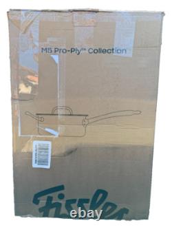 Fissler M5 Pro-Ply Poêle à Sauté en Acier Inoxydable 5 Couches, 3 Quarts, avec Couvercle en Métal