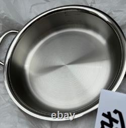 Fissler M5 Pro-Ply Poêle à Sauté en Acier Inoxydable 5 Couches, 3 Quarts, avec Couvercle en Métal
