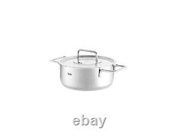 Fissler Pure Collection Rondeau en acier inoxydable de 4,1 pintes avec couvercle en métal