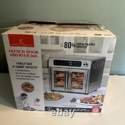Friteuse à air 360 XL de 26 quarts avec portes françaises en acier inoxydable 10 en 1 d'Emeril Lagasse