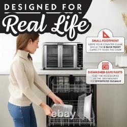 Friteuse à air Gourmia à porte française de 25 Qt grande capacité en acier inoxydable