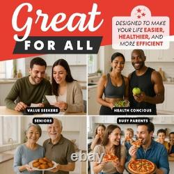 Friteuse à air Gourmia à porte française de 25 Qt grande capacité en acier inoxydable