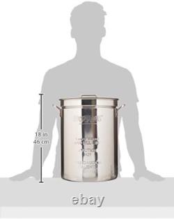 Friteuse à dinde en acier inoxydable de 32 quarts, brûleur rond de 59 000 BTU pour oiseaux jusqu'à 18 lb