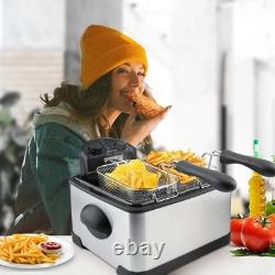 Friteuse électrique ultime en acier inoxydable de 4,5 pintes avec minuterie réglable