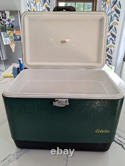 Glacière vintage Cabela's en acier inoxydable avec ceinture 50-quarts 5 jours Coleman