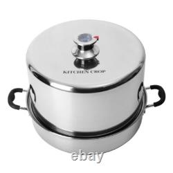 Grand stérilisateur à vapeur en acier inoxydable pour une mise en conserve efficace, rapide et facile – Capacité de 7 bocaux de 0,95 L