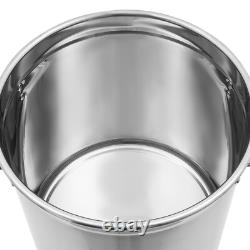 Grande marmite à soupe en acier inoxydable 201 avec couvercle, pot de cuisson en acier inoxydable de 78 quarts