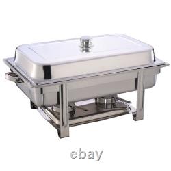 HUBERT Chafer 9 1/2 quarts en acier inoxydable 24 4/5 L x 13 4/5 l x 12 3/5 H