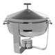 Hubert Plat De Service Rond, 6 Quarts En Acier Inoxydable Avec Finition Martelée 16 L