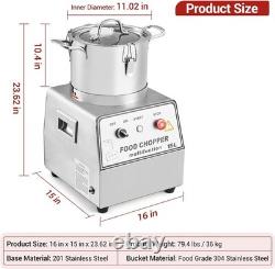 Hachoir Électrique Commercial en Acier Inoxydable de 16 Quarts, Broyeur de Viande