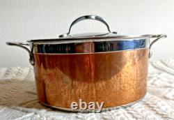 Hestan CopperBond 6QT Marmite en cuivre avec couvercle en inox, fabriquée en Italie, compatible induction