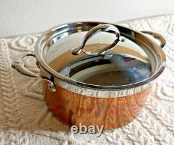 Hestan CopperBond 6QT Marmite en cuivre avec couvercle en inox, fabriquée en Italie, compatible induction