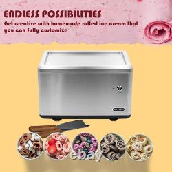 ICR-300SS Machine à glace roulée en acier inoxydable de 0,5 pinte avec compresseur