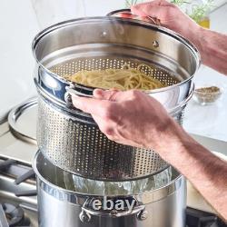 Insert à pâtes en acier inoxydable Provisions de 8 pintes pour une cuisson parfaite