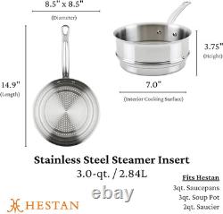 Insert de cuisinière en acier inoxydable 3-quarts Provisions pour une cuisine saine