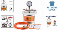 Kit de chambre à vide en acier inoxydable de 2 quarts pour résine et silicone