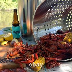 Kit de cuisson de fruits de mer et d'écrevisses en acier inoxydable de 82 litres Bayou Classic (boîte ouverte)