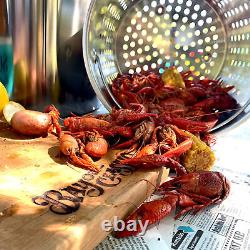 Kit de cuisson de fruits de mer et d'écrevisses en acier inoxydable de 82 litres Bayou Classic (boîte ouverte)