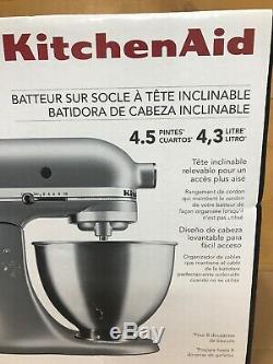 Kitchenaid Deluxe Tête Inclinable Batteur Sur Socle, 4,5 Pintes, Argent (ksm88sl) Etanche
