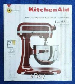 Kitchenaid Kg25h0x 5 Pintes Série Professionnelle Mixer Avec Bowl Lift Crimson Red