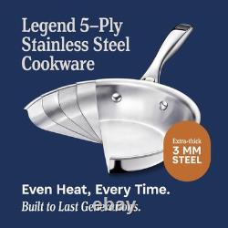 LEGEND COOKWARE en acier inoxydable 5 plis 3 pintes 3 pintes