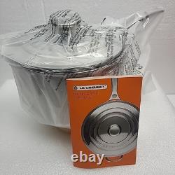Le Creuset Casserole en acier inoxydable 3 quarts avec couvercle N22006, neuf