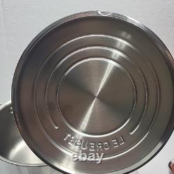 Le Creuset Casserole en acier inoxydable 3 quarts avec couvercle N22006, neuf