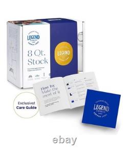 Légende Casserole 8 Quarts Cœur en Cuivre Acier Inoxydable 5 Pli avec Couvercle