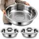 Lot De 2 Grands Bols &agrave; M&eacute;langer En Acier Inoxydable De 50 Quarts, Design Empilable