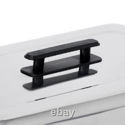 Lot de 8 plats à chafing rectangulaires de 8 pintes en acier inoxydable avec pieds pliables