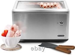 Machine à crème glacée roulée Whynter ICR-300SS en acier inoxydable, capacité de 0,5 quart, avec compresseur