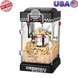 Machine à popcorn rétro nostalgique en acier inoxydable de 4 pintes pour cinéma maison