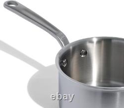 Made In Casserole en Acier Inoxydable de 2 Quartes avec Couvercle, Acier Inoxydable