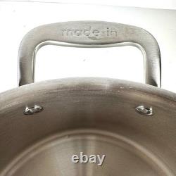 Made In Cookware Marmite en Acier Inoxydable 8 QT 5 Plis Enveloppée Avec Couvercle