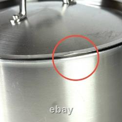 Made In Cookware Marmite en Acier Inoxydable 8 QT 5 Plis Enveloppée Avec Couvercle