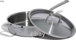 Made In Cookware Poêle à Sauter en Acier Inoxydable de 3,5 Quart 5 Pli Clad