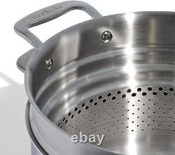 Made in Cookware Casserole en Acier Inoxydable de 8 Quart avec Couvercle et Insert à Pâtes