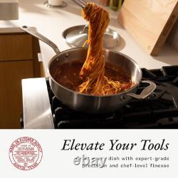 Made in Cookware Poêle Saucier en Acier Inoxydable de 5 Quart en Acier Inoxydable à 5 Couches